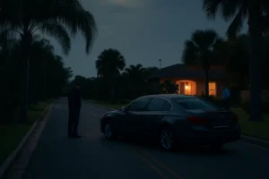 DWI and domestic violence charges Texas represented by a quiet McAllen roadway and home