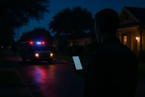 Texas 911 drug possession immunity scene in a McAllen neighborhood